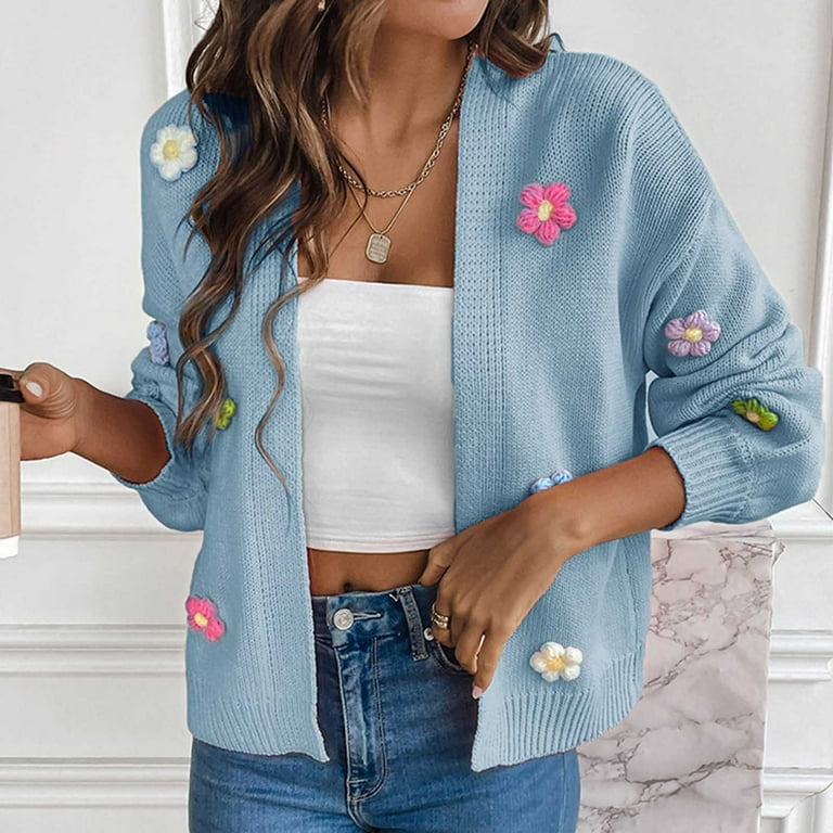 Casual Floral Contrast O Neck Outerwear Casual Floral Contrast O Neck Outerwear