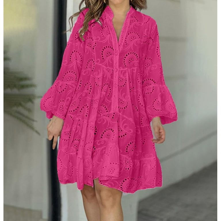 Casual Daily Embroidered Hollow Out V Neck Blouses Casual Daily Embroidered Hollow Out V Neck Blouses
