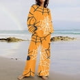thumbnail image 1 of WXLWZYWL Fall Winter Saving Clothes for Women Women's Casual Suits Pajama Set 2PC Sleepwear Casual Halloween Spider Web Printed Long Sleeve Crew Neck Top and Pants Suit Pajama Set, 1 of 5