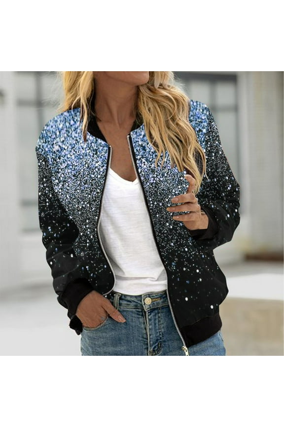 Fall Winter Saving Clothes for Women Womens Winter Coat Plus Size Rhinestone Denim Jacket LooseCasual Outerwear Long Sleeve Jean Jacket Coat with Pockets