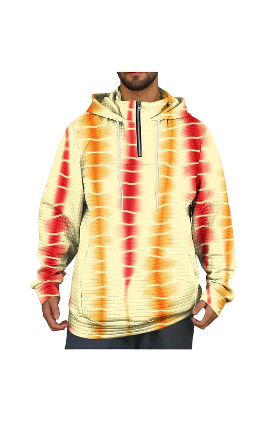 Graphic Hoodie Men Vintage Aztec Print Sweatshirts Casual Loose Pullover with Pocket Plus Size Mens Sweatshirt