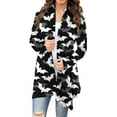 thumbnail image 1 of WXLWZYWL Halloween Cardigan for Women Plus Size Long Open Front Cardigans Halloween Pumpkin Pattern Cardigan Bat Cardigan, 1 of 4
