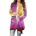 thumbnail image 1 of WXLWZYWL Halloween Cardigan for Women Plus Size Long Open Front Cardigans Halloween Pumpkin Pattern Cardigan Bat Cardigan, 1 of 4