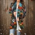 thumbnail image 1 of WXLWZYWL Halloween Cardigan for Women Plus Size Long Open Front Cardigans Halloween Pumpkin Pattern Cardigan Bat Cardigan, 1 of 5