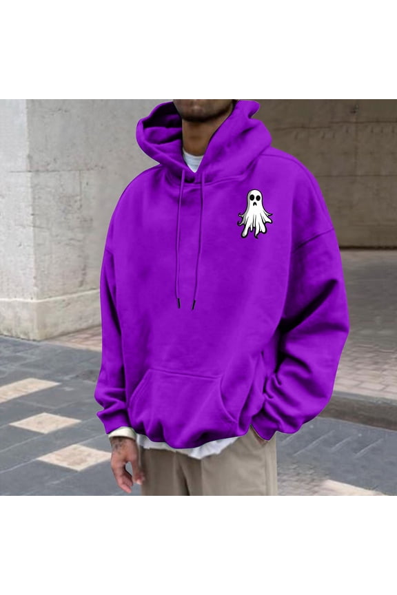 Halloween Hoodies for Men 3D Print Ghost Graphic Hooded Sweatshirts Pullover Cool Funny Novelty Hoody