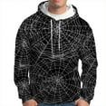 thumbnail image 1 of WXLWZYWL Halloween Hoodies for Men 3D Print Spider Web Graphic Hooded Sweatshirts Pullover Cool Funny Novelty Hoody, 1 of 6