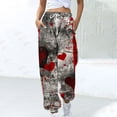 thumbnail image 1 of WXLWZYWL Halloween Pants for Women 2024 Cinch Bottom Sweatpants Women's Casual High Waisted Pockets Joggers Sport Workout Active Baggy Lounge Trousers, 1 of 5