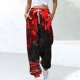 thumbnail image 1 of WXLWZYWL Halloween Sweatpants for Women Scary Bloody Splash Print Fleece Lined Bottoms Gym Workout Pants Halloween 2024 Fall Jogger Pants, 1 of 5