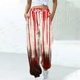 thumbnail image 1 of WXLWZYWL Halloween Sweatpants for Women Scary Bloody Splash Print Fleece Lined Bottoms Gym Workout Pants Halloween 2024 Fall Jogger Pants, 1 of 5