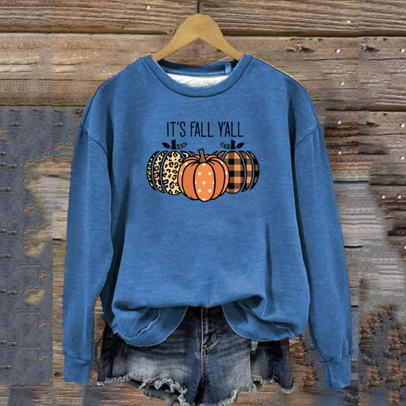 WXLWZYWL Halloween Sweatshirt for Women Oversized Crewneck Pullover Graphic Long Sleeve Top Cute Y2k Loose Fit