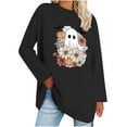 thumbnail image 1 of WXLWZYWL Halloween Sweatshirt for Women Oversized Crewneck Pullover Graphic Long Sleeve Top Cute Y2k Loose Fit, 1 of 1