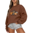 thumbnail image 1 of WXLWZYWL Halloween Sweatshirt for Women Oversized Crewneck Pullover Graphic Long Sleeve Top Cute Y2k Loose Fit, 1 of 3