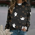 thumbnail image 1 of WXLWZYWL Halloween Sweatshirts for Women Long Sleeve Shirts Crewneck Bat Pumpkin Ghost Witch Printed Loose Casual Pullover Tee Tops Hoodie Fall Clothes 2024, 1 of 5