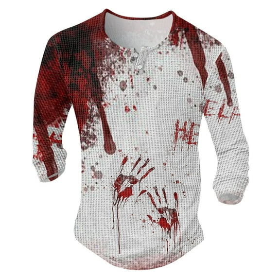WXLWZYWL Halloween Sweatshirts for Men Scary Spiderweb Pumpkin Graphic Long Sleeve T-Shirts Slim Fit Round Neck Pullover