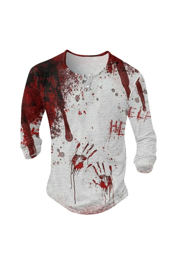 Halloween Sweatshirts for Men Scary Spiderweb Pumpkin Graphic Long Sleeve T-Shirts Slim Fit Round Neck Pullover