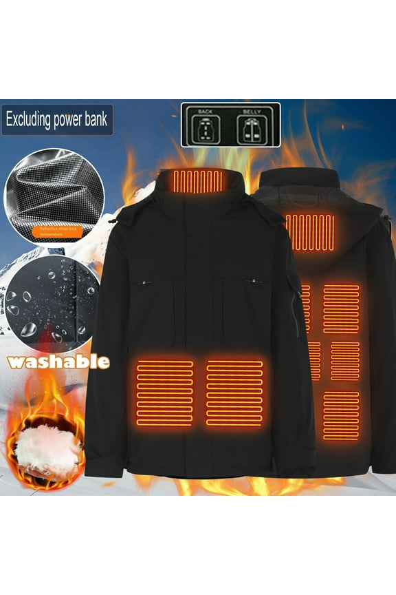 Heated Jackets for Men 10000mAh Battery Pack Included - Windproof Water Resistant Mens Heated Jacket for Winter