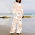 thumbnail image 1 of WXLWZYWL Kawaii Pajamas for Women Casual Suits 2 PC Pajamas Set Halloween Printed Autumn Cotton Pajama Lapel Sleepwear Long Sleeve Loungewear, 1 of 5
