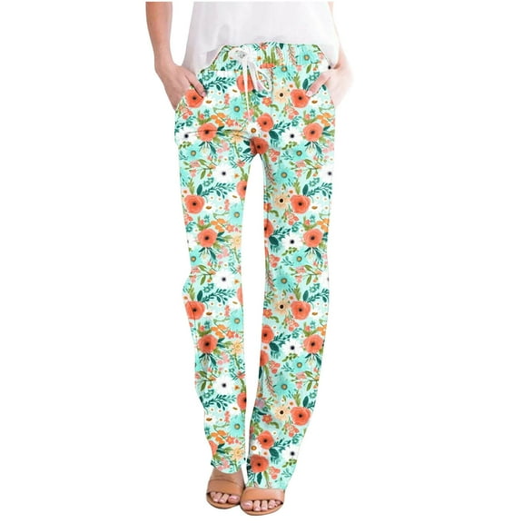 WXLWZYWL Leggings Depot Women's Popular Print High Waist Premium Jogger Casual Long Pajama Lounge Pants Drawstring Sleepwear-Print Design