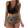 thumbnail image 1 of WXLWZYWL Leopard Print Tummy Control High Waisted Swimsuit Sets (Women's), 1 of 4
