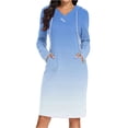 thumbnail image 1 of WXLWZYWL Long Sleeve Dress for Women Fall Lightweight Kangaroo Pocket Hoodie Dress Fall Sweatshirts, 1 of 6