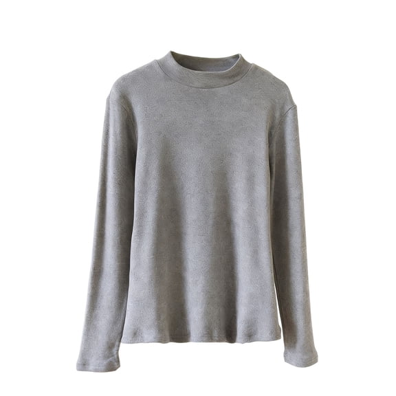 WXLWZYWL Long Sleeve Thermal Shirts for Women High Neck Pajamas Tops Warm Soft Undershirts Loungewear