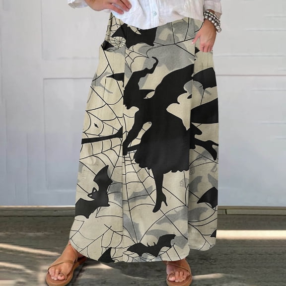 WXLWZYWL Maxi Skirts for Women Ankle Length Skirt Casual Long Skirt High Waisted Maxi Skirt Reg and Plus Size Skirt Long Skirt with Pockets