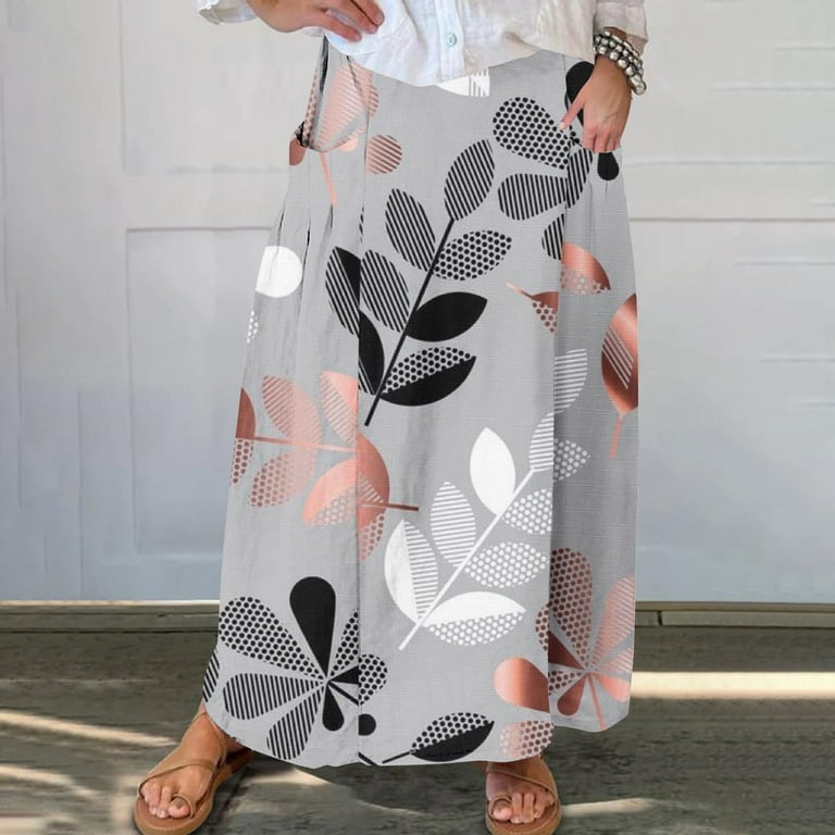 WXLWZYWL Maxi Skirts for Women Ankle Length Skirt Casual Long