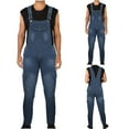 thumbnail image 1 of WXLWZYWL Men's Bib Overall Big and Tall Denim Overalls Casual Duck Bib Overall Regular Slim Fit Fashion Jean Jumpsuit with Multi-Pockets, 1 of 6
