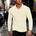 thumbnail image 1 of WXLWZYWL Men's Button Tops Long Sleeve Shirt Classic Solid Color Turndown Collar Casual Button Top, 1 of 6