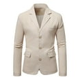 thumbnail image 1 of WXLWZYWL Men's Casual Blazers Big and Tall Suit Jackets Two Button Lightweight Unlined Sport Coat, 1 of 4