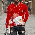 thumbnail image 1 of WXLWZYWL Men's Christmas Sweatshirt Crewneck Trendy Big and Tall Santa Printed Sweatshirts Pullover Tops Party Apparel, 1 of 5