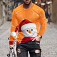 thumbnail image 1 of WXLWZYWL Men's Christmas Sweatshirt Crewneck Trendy Big and Tall Santa Printed Sweatshirts Pullover Tops Party Apparel, 1 of 5