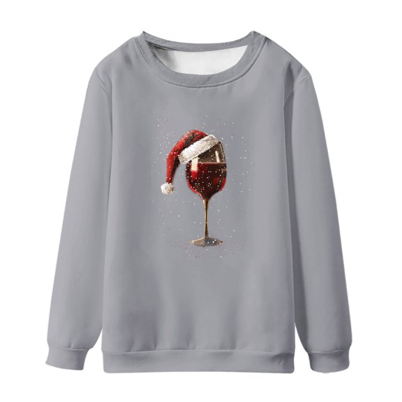 WXLWZYWL Men's Christmas Sweatshirts Funny Graphic Hoodless Pullover Drawstring Loose Fashion Sweatshirts with Pocket