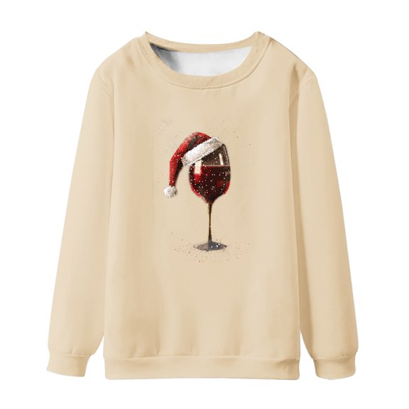 WXLWZYWL Men's Christmas Sweatshirts Funny Graphic Hoodless Pullover Drawstring Loose Fashion Sweatshirts with Pocket