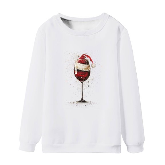 WXLWZYWL Men's Christmas Sweatshirts Funny Graphic Hoodless Pullover Drawstring Loose Fashion Sweatshirts with Pocket