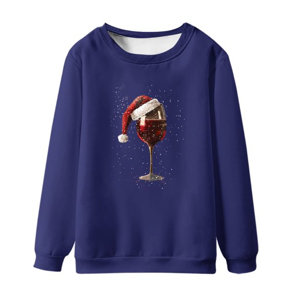 WXLWZYWL Men's Christmas Sweatshirts Funny Graphic Hoodless Pullover Drawstring Loose Fashion Sweatshirts with Pocket