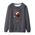 thumbnail image 1 of WXLWZYWL Men's Christmas Sweatshirts Funny Graphic Hoodless Pullover Drawstring Loose Fashion Sweatshirts with Pocket, 1 of 4