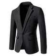 thumbnail image 1 of WXLWZYWL Men's Herringbone Blazer Jacket Lightweight Casual Knit Sport Coat Slim Fit Plaid Casual Blazers Jacket Suit Coat, 1 of 3