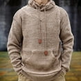 thumbnail image 1 of WXLWZYWL Men's Knitted Sweater - Slim Pullover Sweaters for Men with Hoodie Vintage Drawstring Turtleneck Knit Hoodie Casual Long Sleeve Loose Knitted Pullover, 1 of 5