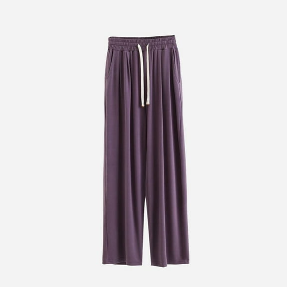 WXLWZYWL Men's Striped Pajama Pants Cotton Linen Thin Lightweight Pjs Bottoms Loose Comfy Home Pants with Pocket