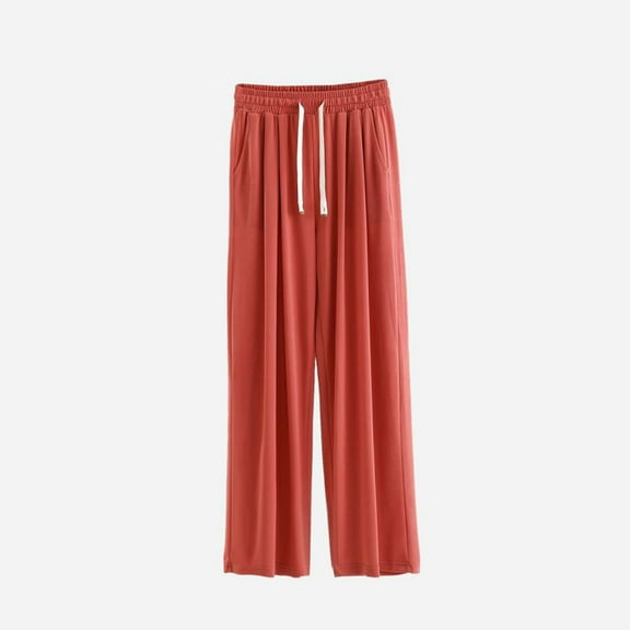 WXLWZYWL Men's Striped Pajama Pants Cotton Linen Thin Lightweight Pjs Bottoms Loose Comfy Home Pants with Pocket