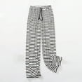 thumbnail image 1 of WXLWZYWL Men's Striped Pajama Pants Cotton Linen Thin Lightweight Pjs Bottoms Loose Comfy Home Pants with Pocket, 1 of 3