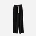 thumbnail image 1 of WXLWZYWL Men's Striped Pajama Pants Cotton Linen Thin Lightweight Pjs Bottoms Loose Comfy Home Pants with Pocket, 1 of 1