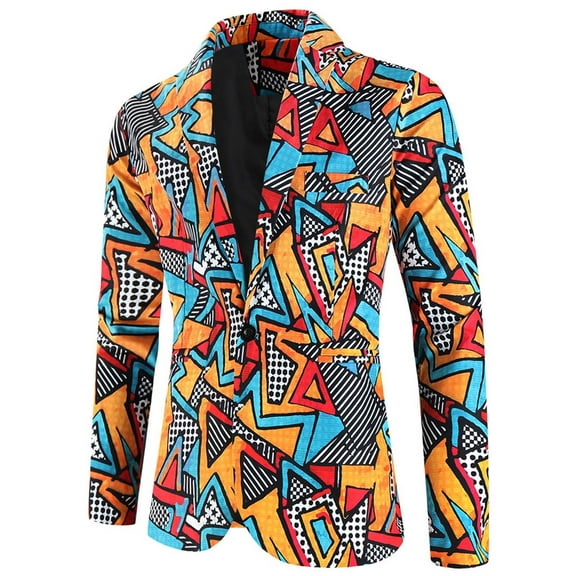 WXLWZYWL Mens Blazers Regular Fit Color Block Slim Tunic Jackets Casual Suit Long Sleeve Turtle Neck Work Costume Outerwear Winter Fall