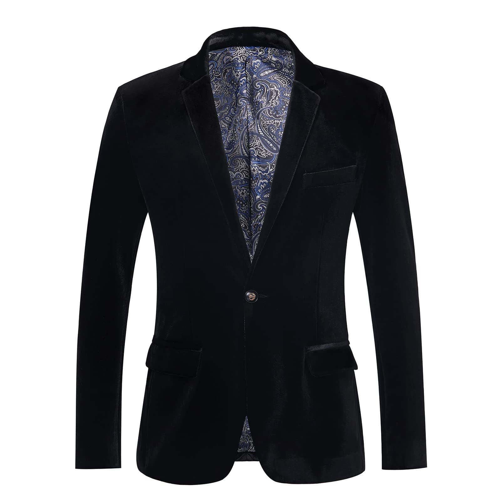 WXLWZYWL Mens Casual Blazers Sport Coat Slim Fit Suit Blazer Jacket Two