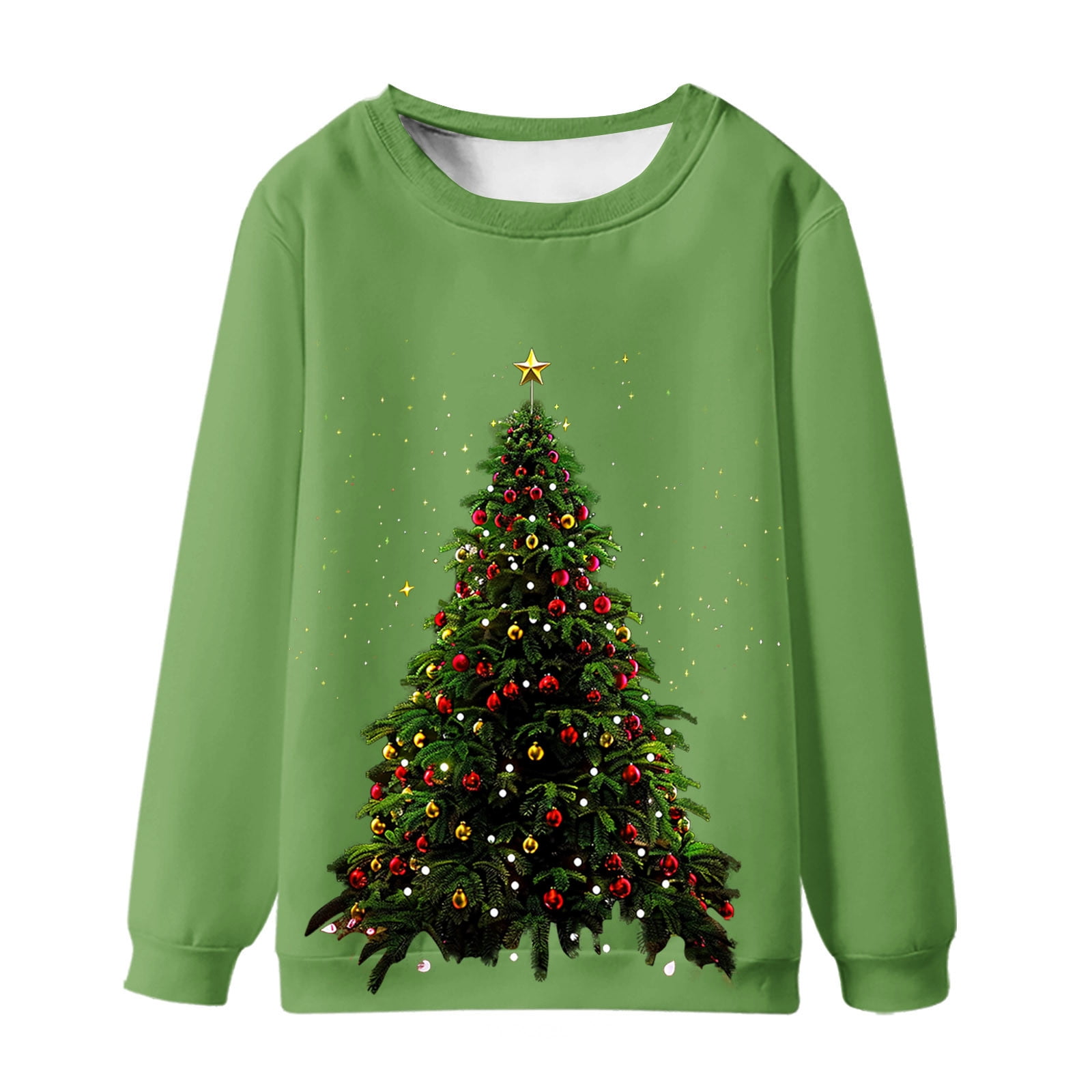 WXLWZYWL Mens Christmas Sweater Ugly Christmas Printed Round Neck Long ...