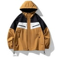 thumbnail image 1 of WXLWZYWL Mens Coats and Jackets Winter Unisex Hooded Loose Jacket Multi Pocket Zipper Windbreaker Top Outdoor Sports Coat, 1 of 4