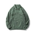 thumbnail image 1 of WXLWZYWL Mens Denim Jackets Lapel Long Sleeve Button Down Cargo Jackets Classic Jean Jackets Trucker Jacket Casual Denim Coat, 1 of 4