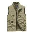 thumbnail image 1 of WXLWZYWL Mens Fishing Vest Lightweight Outdoor Travel Work Jacket Casual Sports Quick Dry Outerwear With Multi-Pockets, 1 of 2