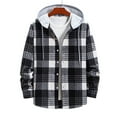 thumbnail image 1 of WXLWZYWL Mens Flannel Hoodie Shirt Long Sleeve Plaid Button Up Shirts Lightweight Flannel Shirt Regular Fit Casual Shirts, 1 of 6